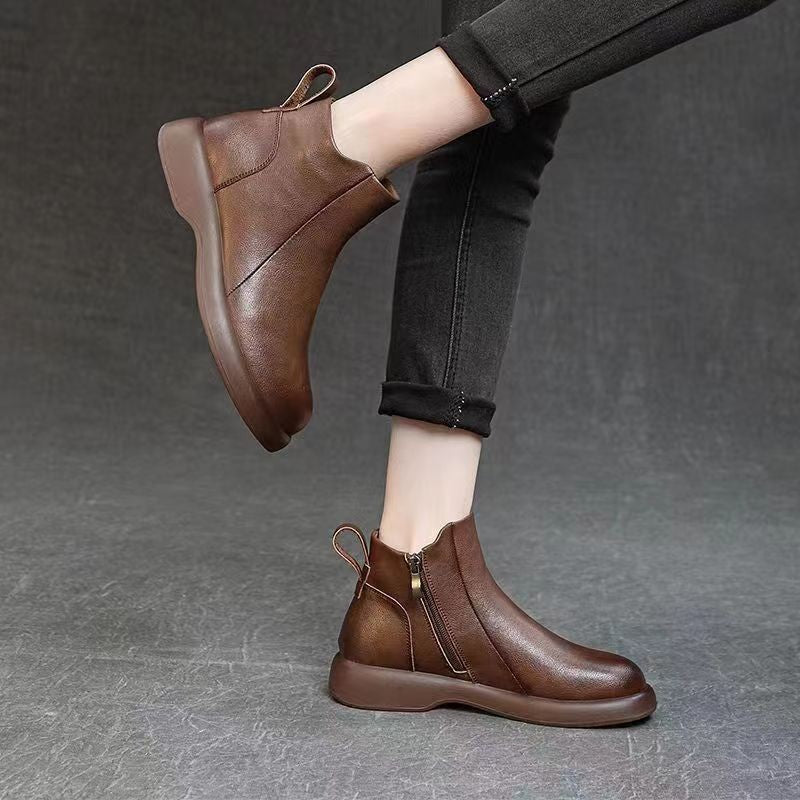Women's thick-soled height-increasing plush warm Martin boots