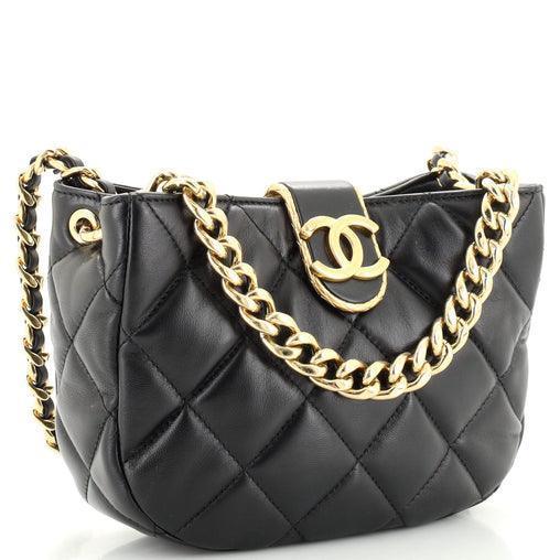 Chanel CC Chain Hobo Quilted Lambskin Small