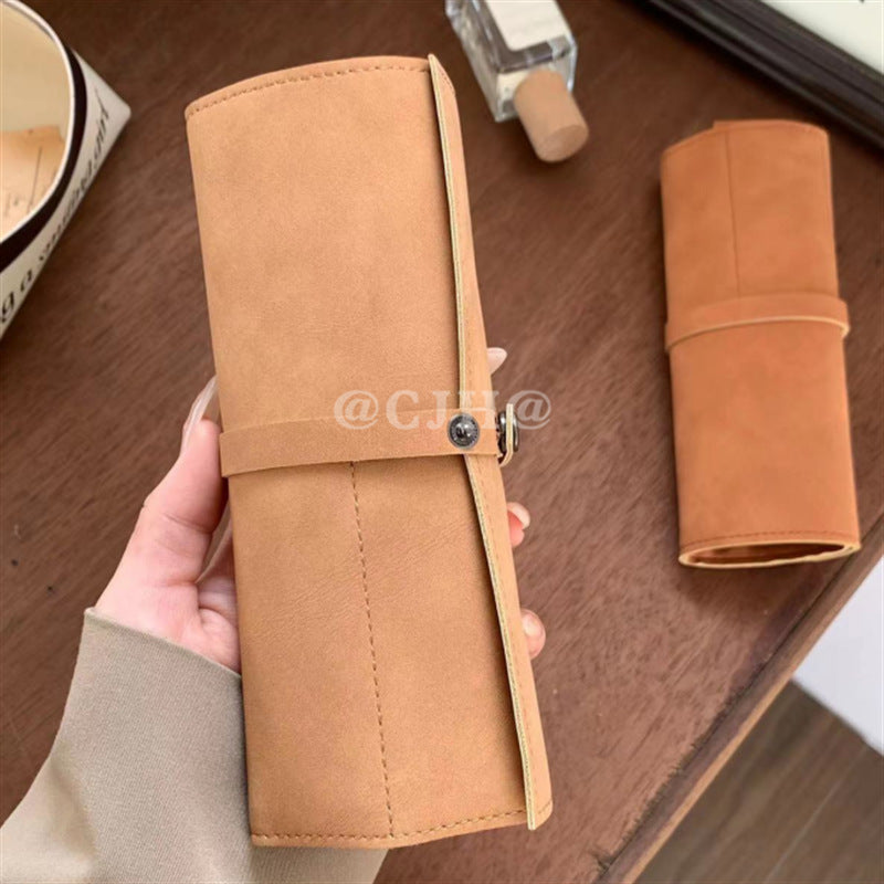 Wristband Storage Bag, Portable Korean-Style Matte PU Roll-Up Case for iWatch Watch Organizer Pouch