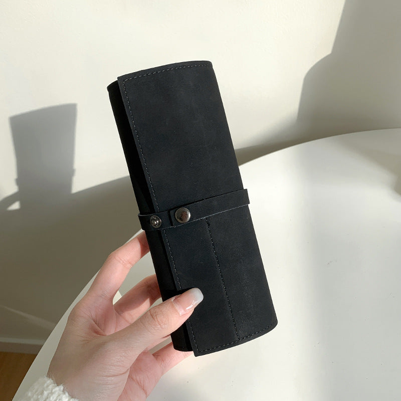 Wristband Storage Bag, Portable Korean-Style Matte PU Roll-Up Case for iWatch Watch Organizer Pouch