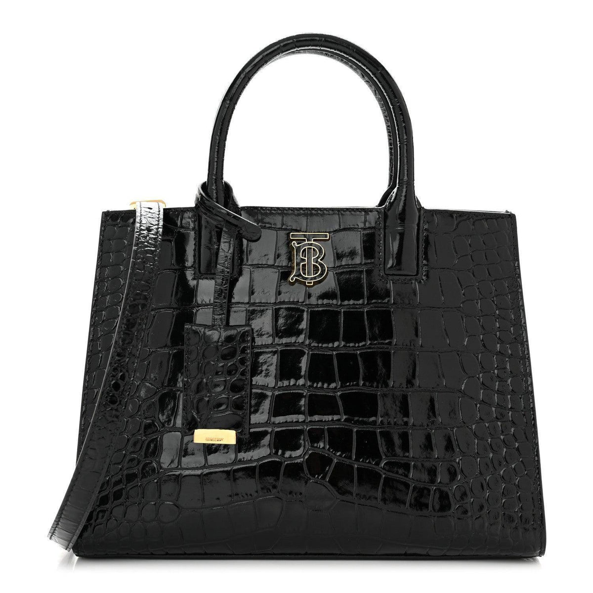 Burberry  Crocodile Embossed Calfskin Mini Frances Tote
