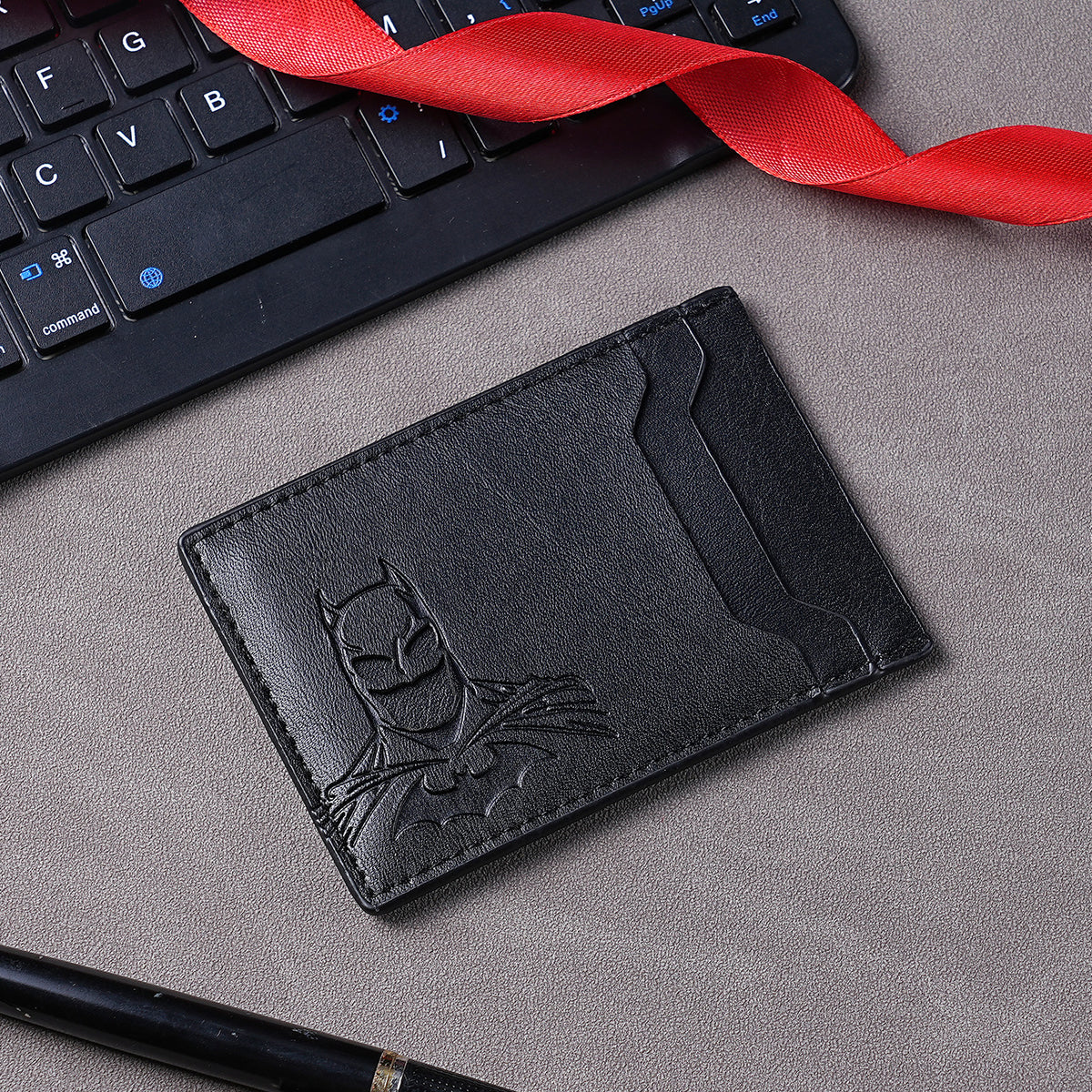 Superhero Batman Character Men's Multi-Card Wallet Card Holder ID Case with Multiple Card Slots