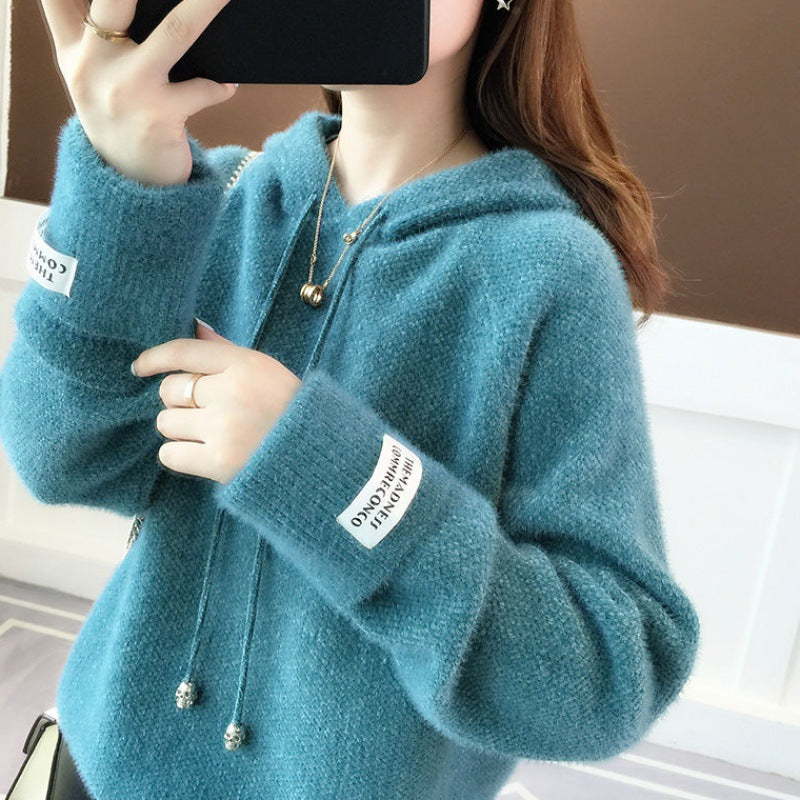 Solid Color Loose Fit Short Sleeve Faux Mink Chenille Pullover Knit Top