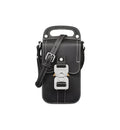 Saddle Vertical Pouch with Strap Black Dior Oblique Jacquard with Black Grained Calfskin