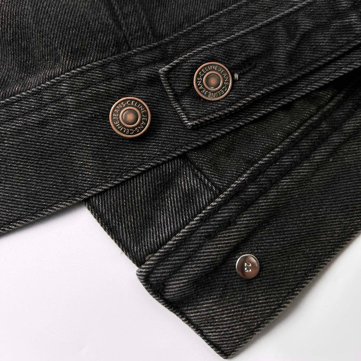 CELINE Washed Grey Denim Jacket – Casual Single-Breasted