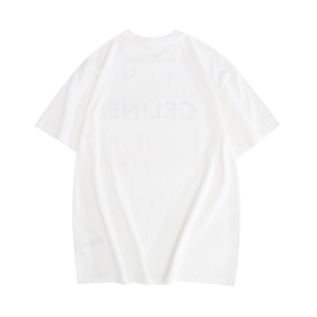 CELINE Paris Loose T-Shirt in Cotton Jersey