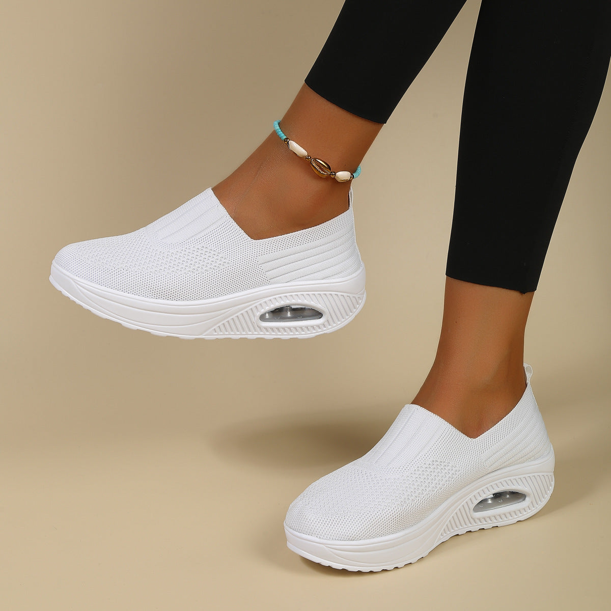 Slip-On Women's Shoes with Thick Air Flyknit Soft Sole