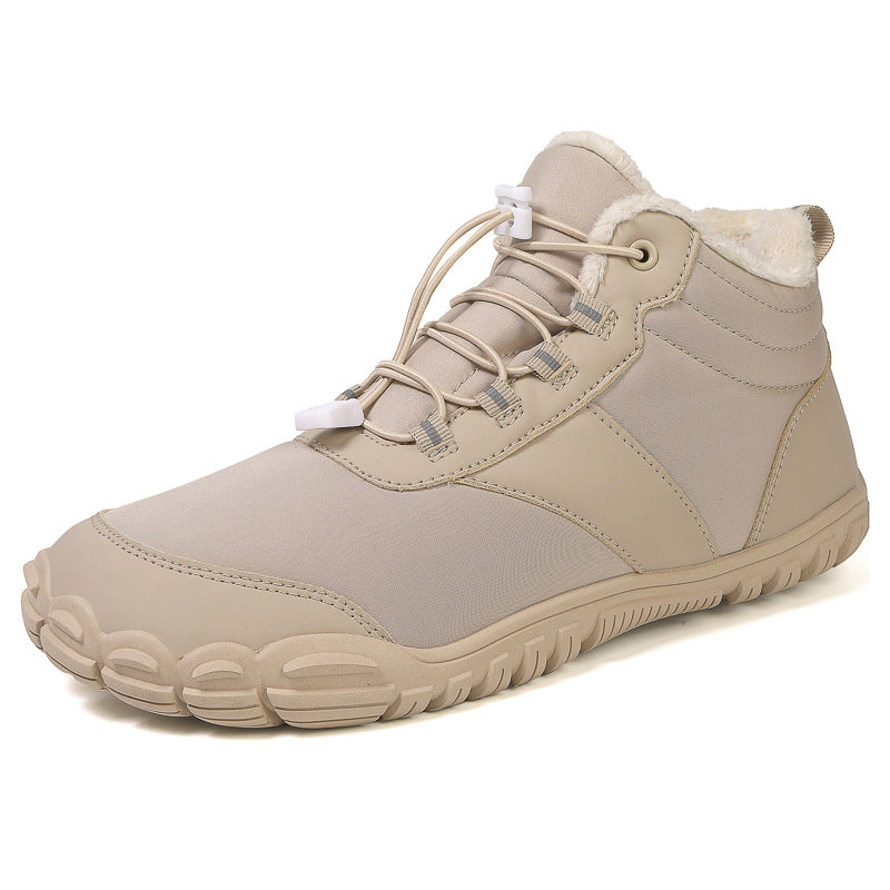 Winter Snow Boots Men's Mid-Calf Warm Fleece Lined Winter Shoes