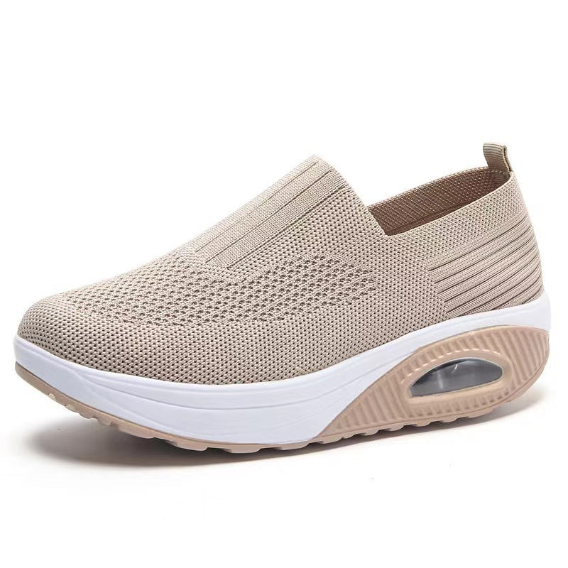 Slip-On Women's Shoes with Thick Air Flyknit Soft Sole