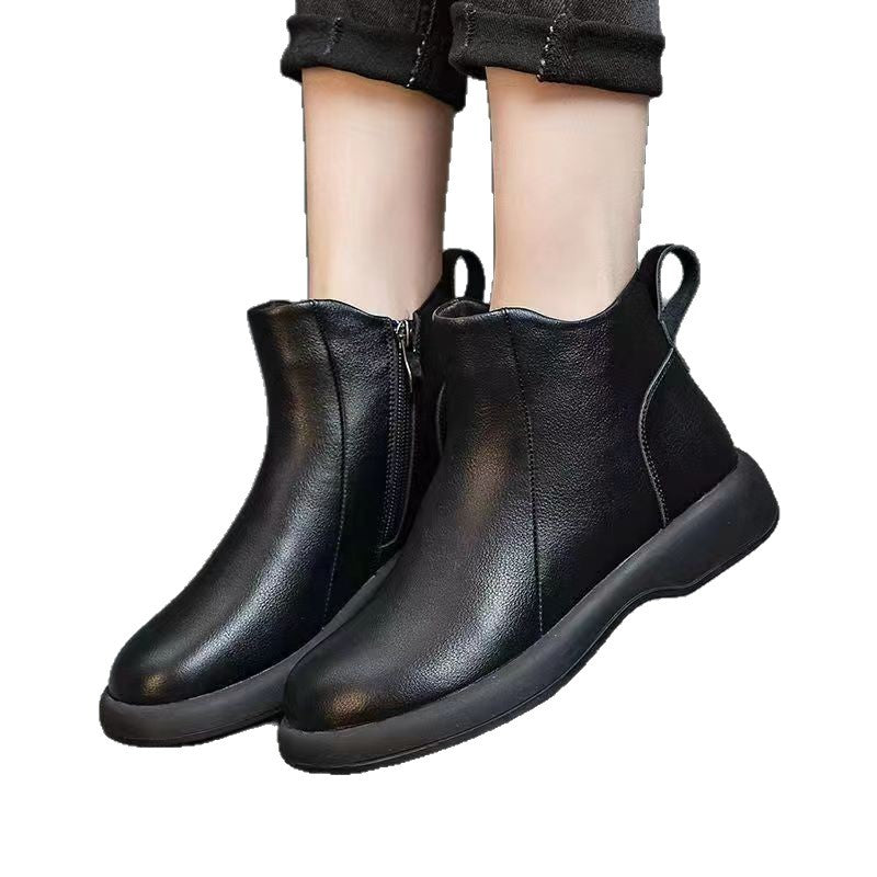 Women's thick-soled height-increasing plush warm Martin boots