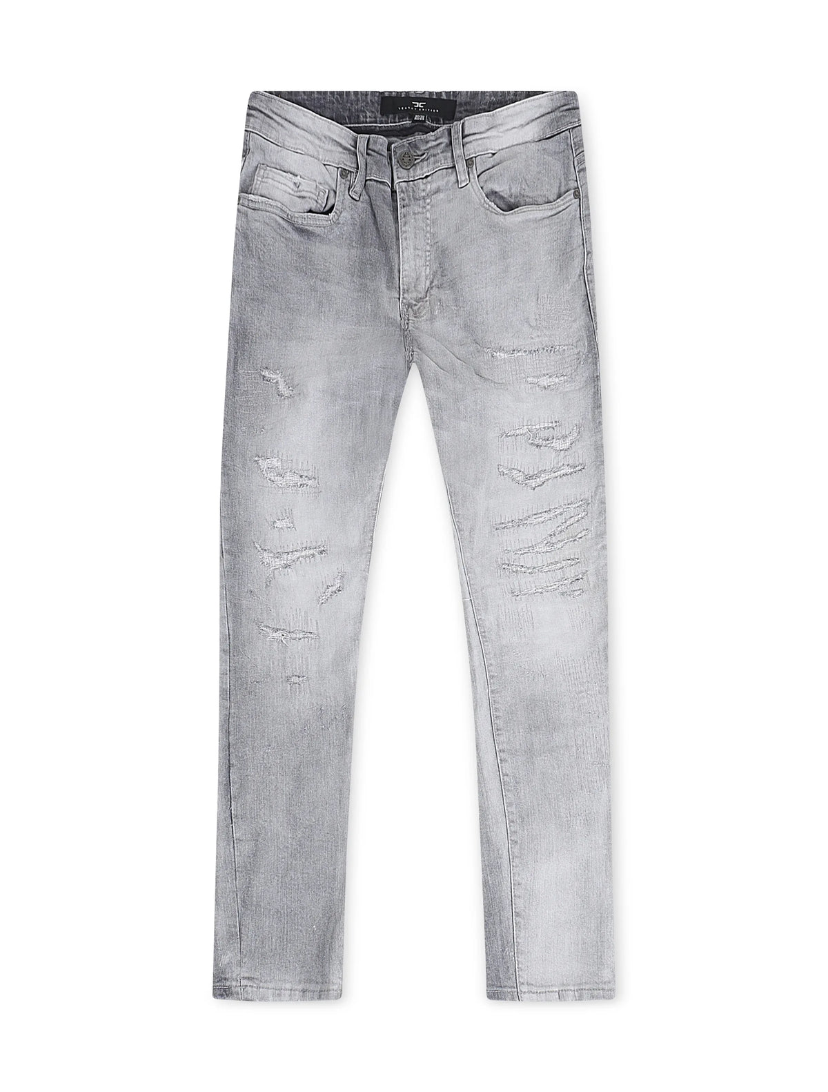 Jordan Craig  Rip and Repair Skinny Fit Jeans - Arctic Grey