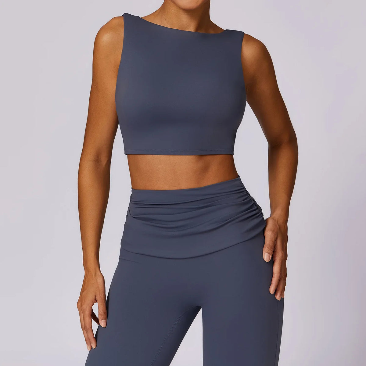 NCLAGEN Running Sports Bra Women High Support Open Back Yoga Breathable Slim Fit Fitness Pilates Tank Top With Removable Pads