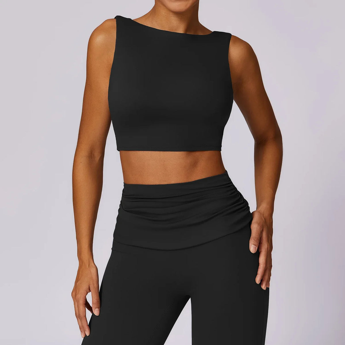 NCLAGEN Running Sports Bra Women High Support Open Back Yoga Breathable Slim Fit Fitness Pilates Tank Top With Removable Pads