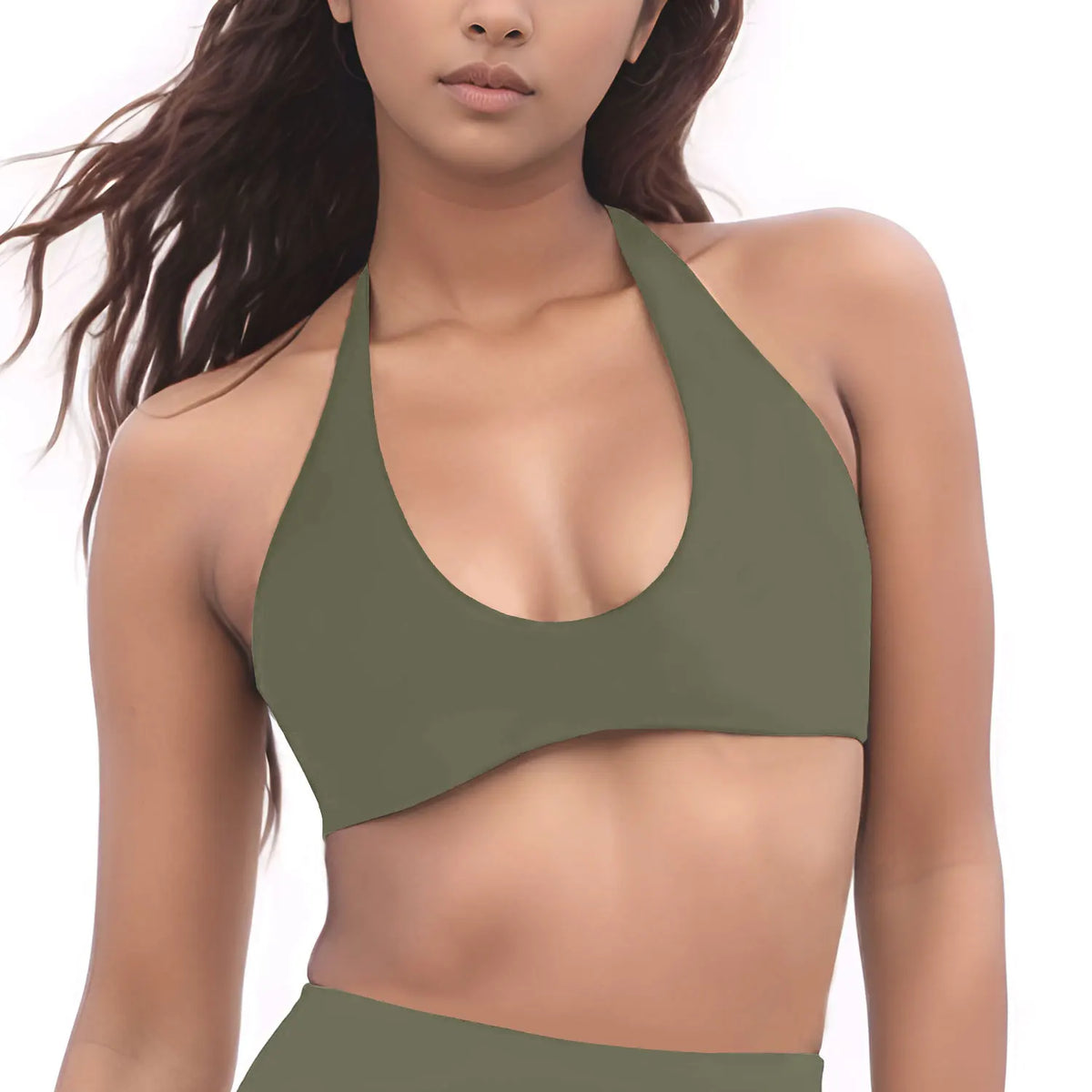 NCLAGEN Gym high support Workout underwear SoftMotion Minimal Halter Neck Bralette Women's sports bra Pilates yoga halter top
