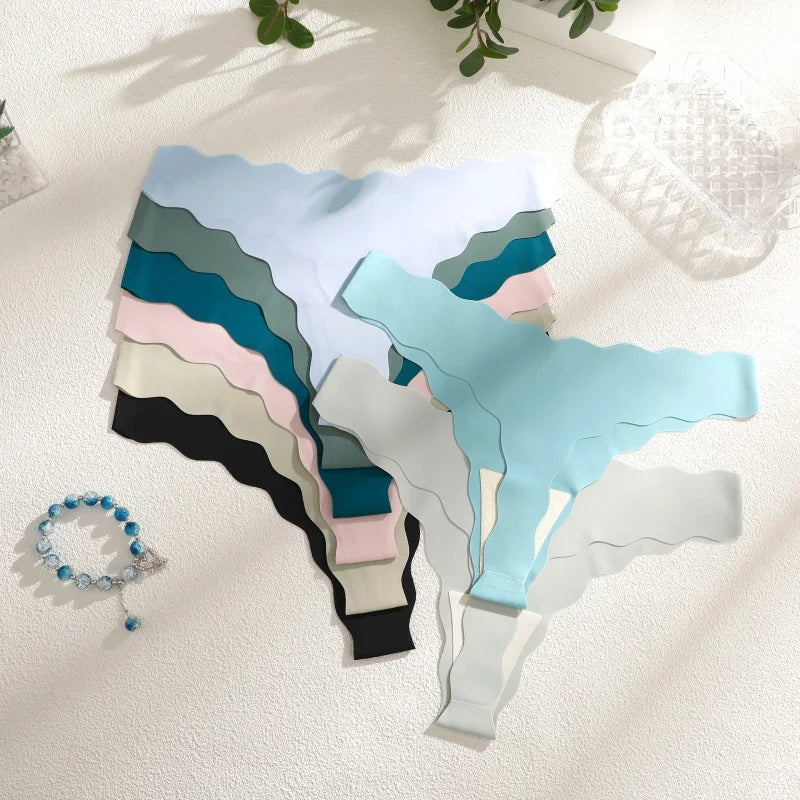 Women's Seamless Ice Silk Panties – Ultra-Thin Low Rise Bikini Briefs