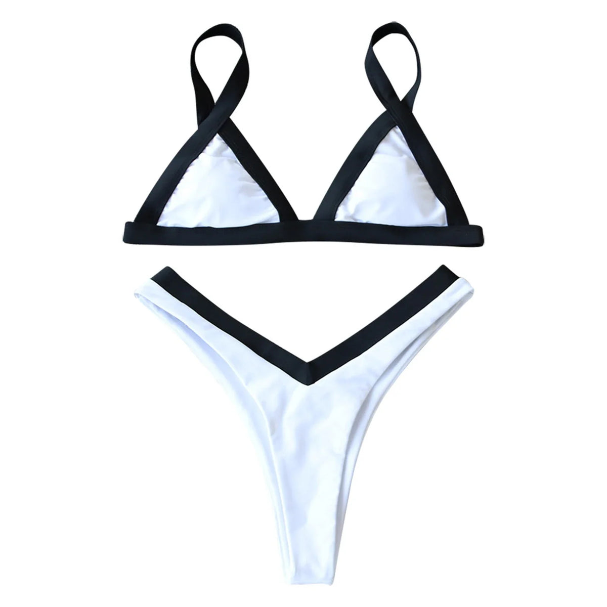 Sexy Micro Bikini Women's Triangle Bikini Set Two Piece Swimsuit Color Block Swimwear Summer Female Beachwear 2025 Bathing Suit