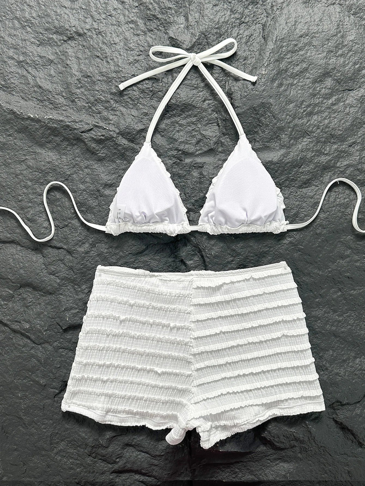 Vintage Two Piece Bikini Set 2026 Women White Black Starfish Ornament Push Up High Waist Swimsuit Holiday Bathing Suit Swimwear