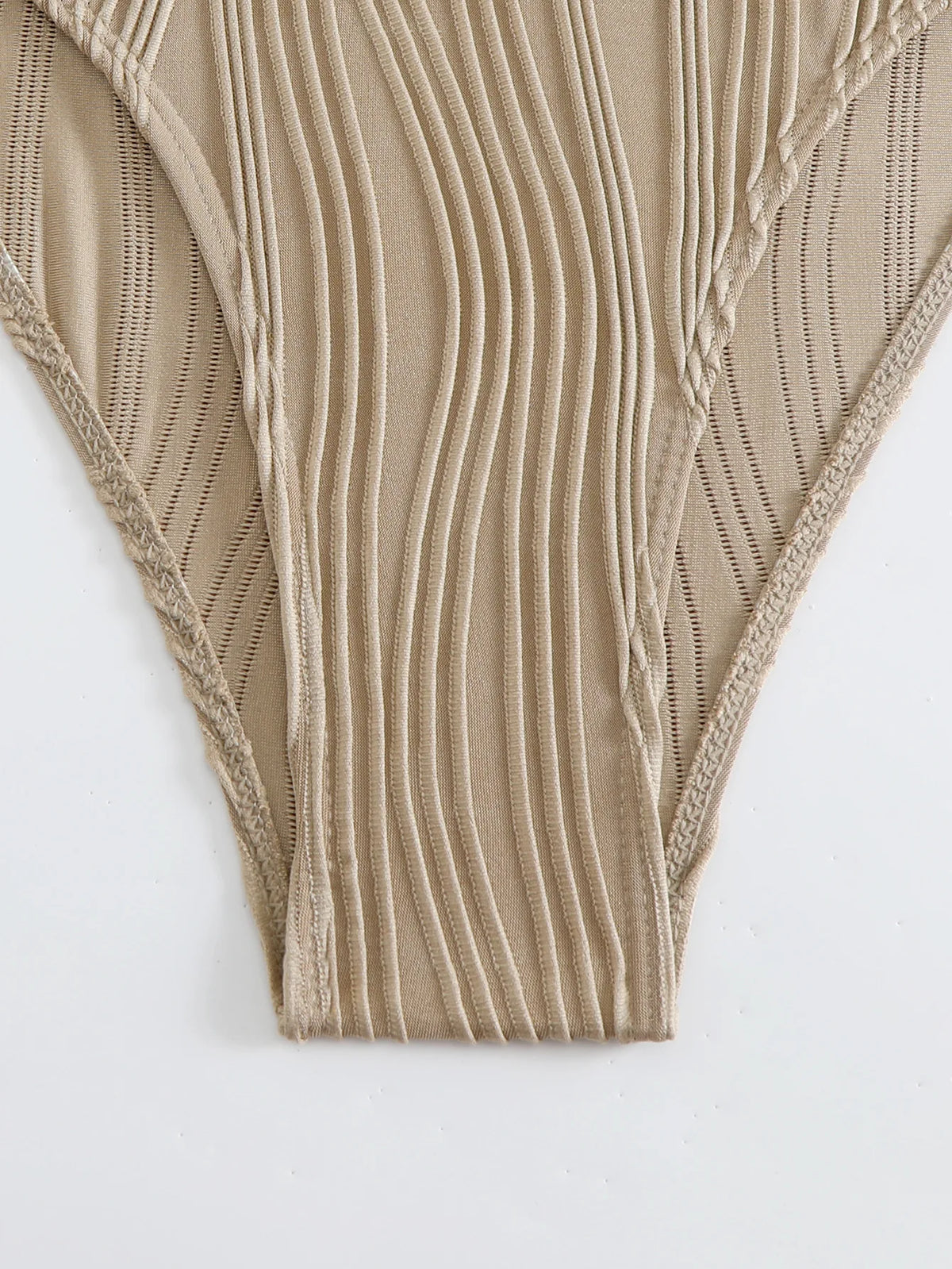 S - XXL Halter V Neck Wrinkled Female Swimwear One Piece Swimsuit Women Backless Monokini High Cut Bathing Suit Swim Beach Wear