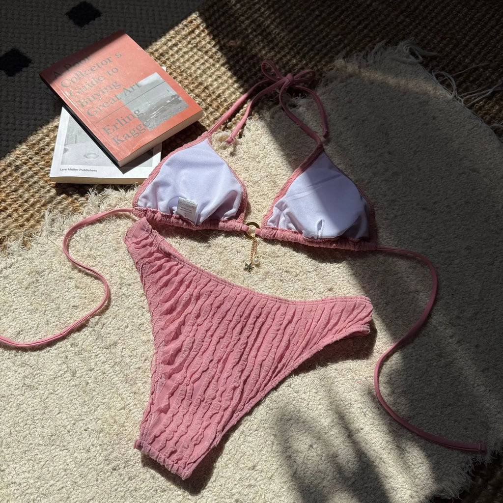 New White Sexy Bikinis Swimsuits Women's Swimwear Push Up Female Beach Swim Wear Bathing Suits Brazilian Bikini Set Pool Bather