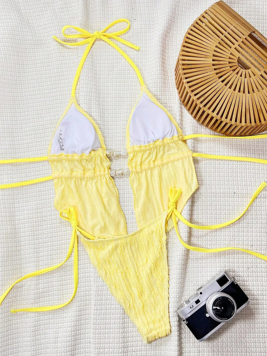 2026 Halter Padded Two Pieces Swimwear Female Solid String Stone Swimsuit Women Bathers Bathing Swimming Swim Suit Beachwear