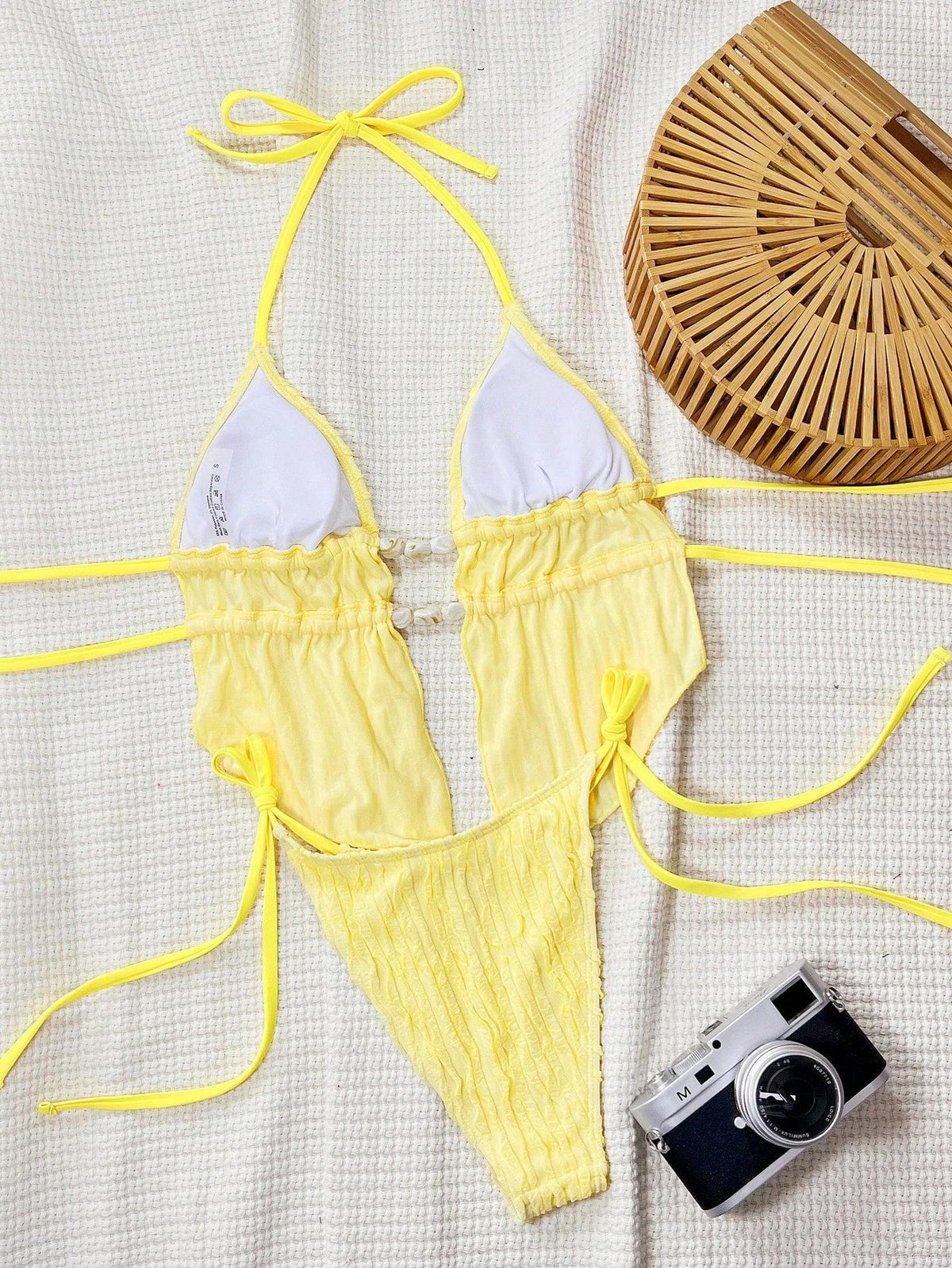2026 Halter Padded Two Pieces Swimwear Female Solid String Stone Swimsuit Women Bathers Bathing Swimming Swim Suit Beachwear