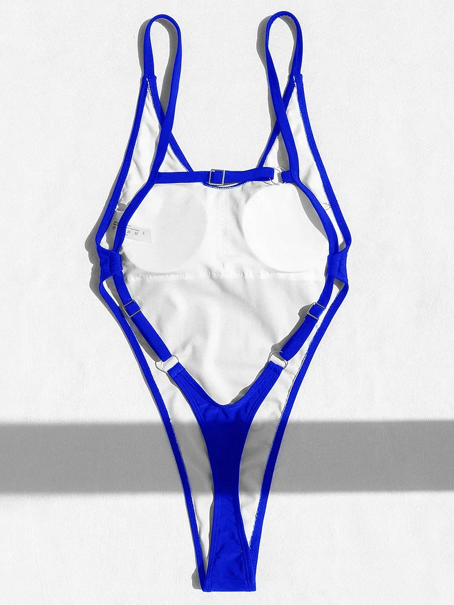 Sexy Backless Extreme String Mini Micro Thong Women Swimwear One Piece Swimsuit Female Monokini High Leg Cut Bathing Suit Swim