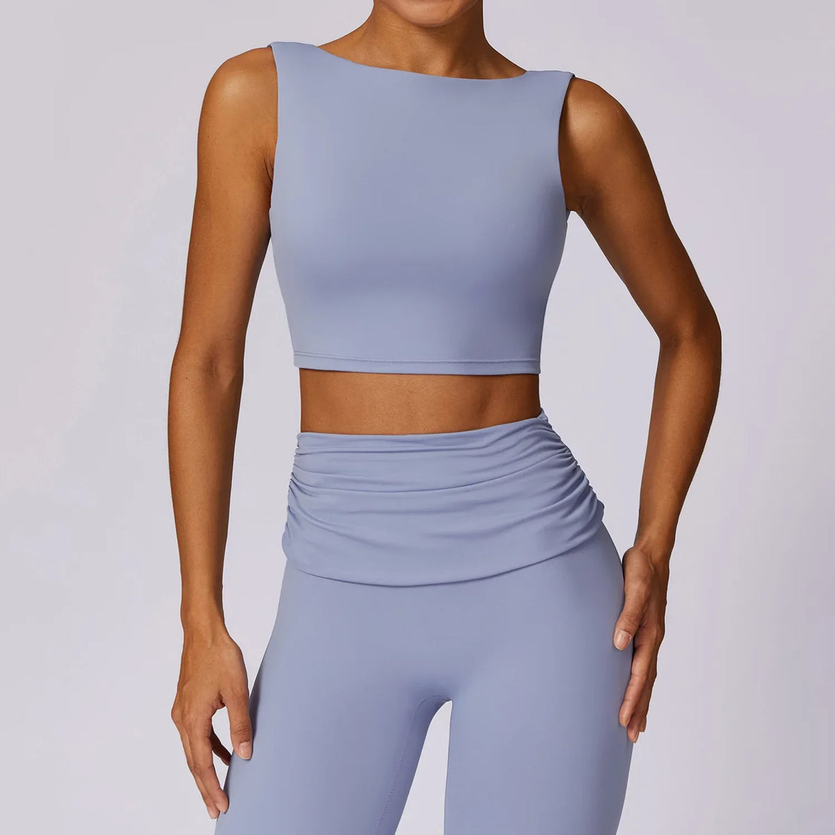 NCLAGEN Running Sports Bra Women High Support Open Back Yoga Breathable Slim Fit Fitness Pilates Tank Top With Removable Pads