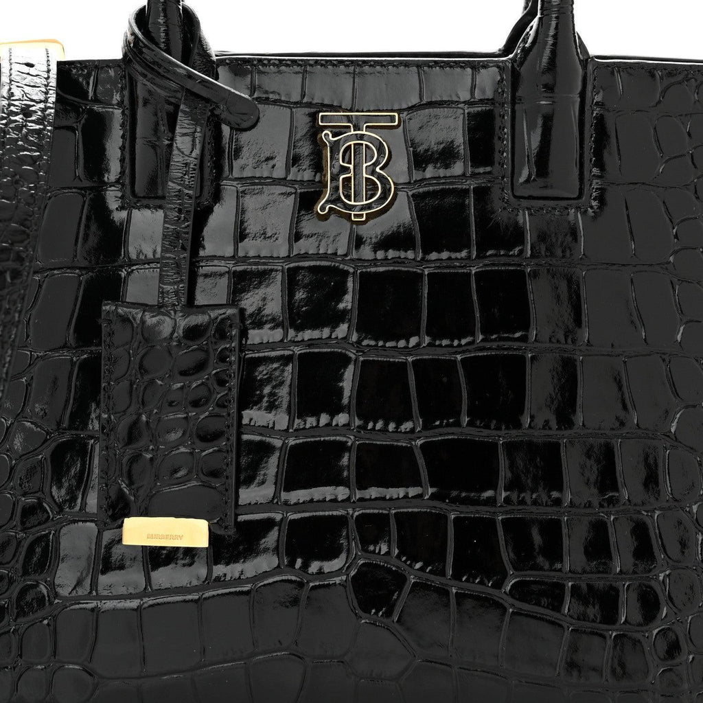 Burberry  Crocodile Embossed Calfskin Mini Frances Tote