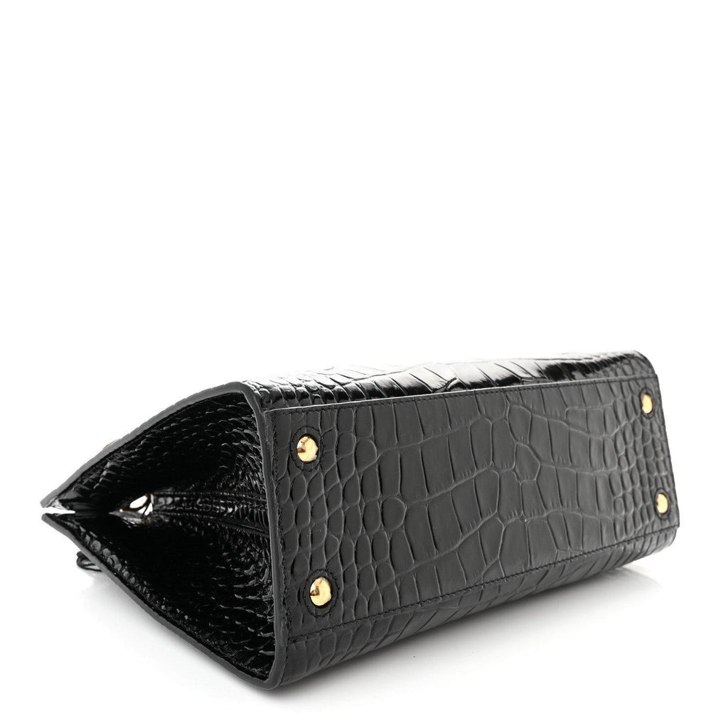 Burberry  Crocodile Embossed Calfskin Mini Frances Tote