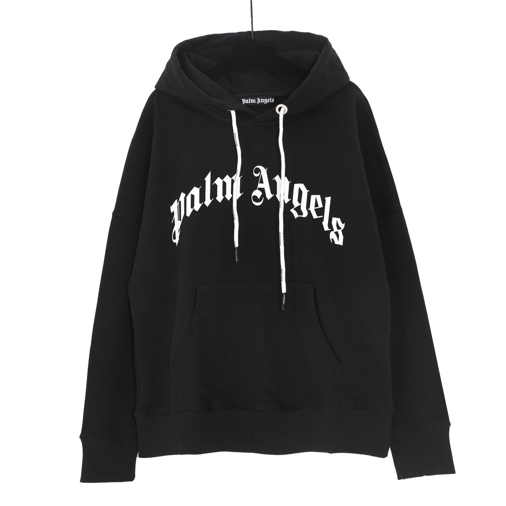 Palm Angels Logo-Print Sweatshirt Black/White