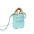 Fendi  Vitello King Plexiglass Logo Embossed Mini Fendi Sunshine Shopper Tote