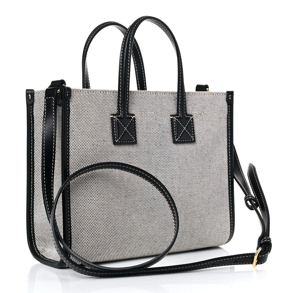 Burberry Canvas Smooth Calfskin Mini Two Tone Freya Tote
